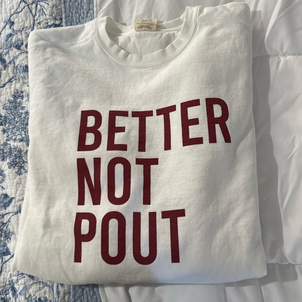 Living with Landyn “Better not pout” sweatshirt